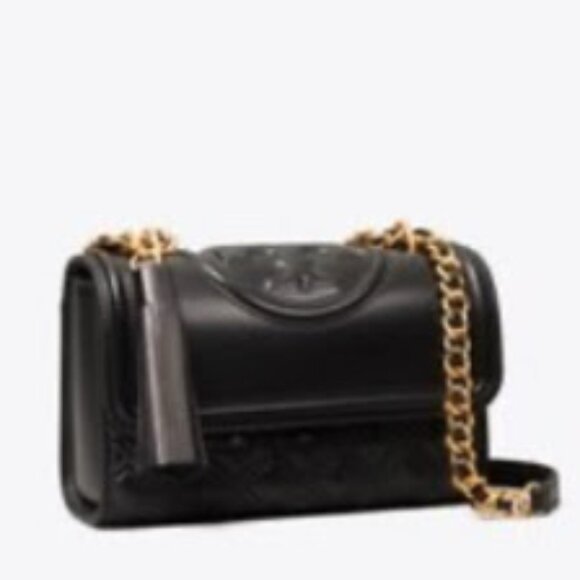 Tory Burch Small Fleming Convertible Shoulder Bag – Black / Pre-owned - Picture 1 of 11